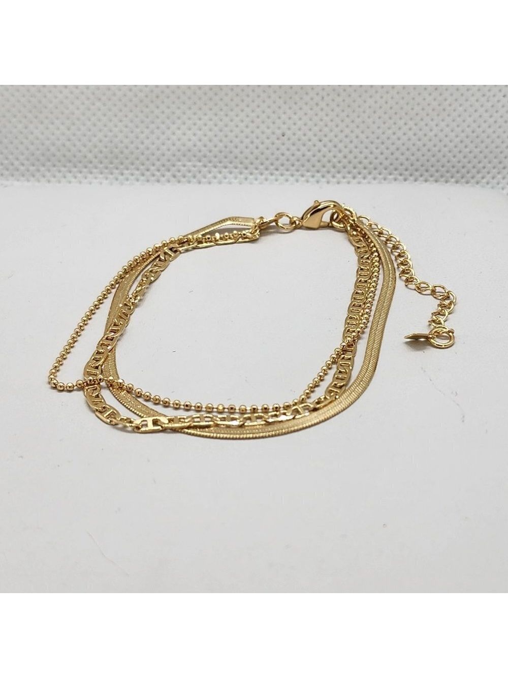 Brand New Brazilian 18k Gold Filled 3pc Bracelet